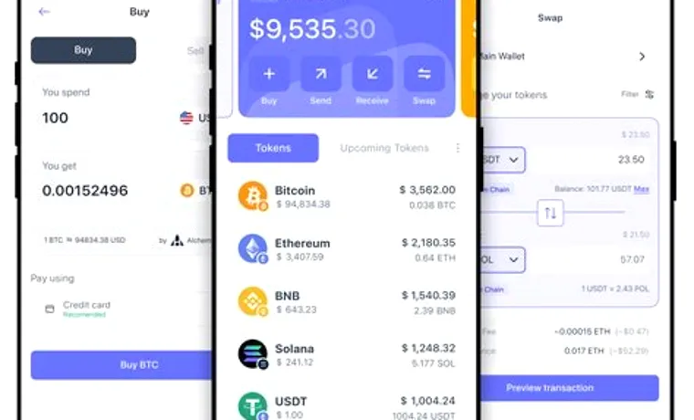 Bitcoin crypto payout wallet on screen